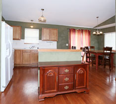 Kitchen view from living room